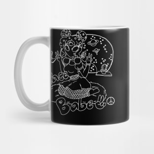 Alien Space Babe - White Line Mug